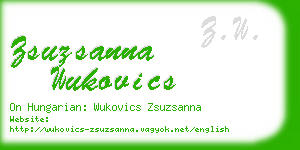 zsuzsanna wukovics business card